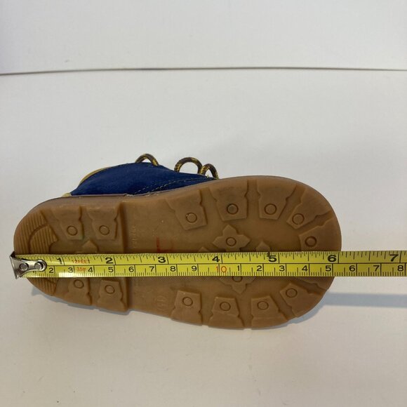 Kids Blue Suede Ankle Boot 15 Size 7-8? Pooh Bear Mexico Unbranded Missing Lace - Picture 11 of 11